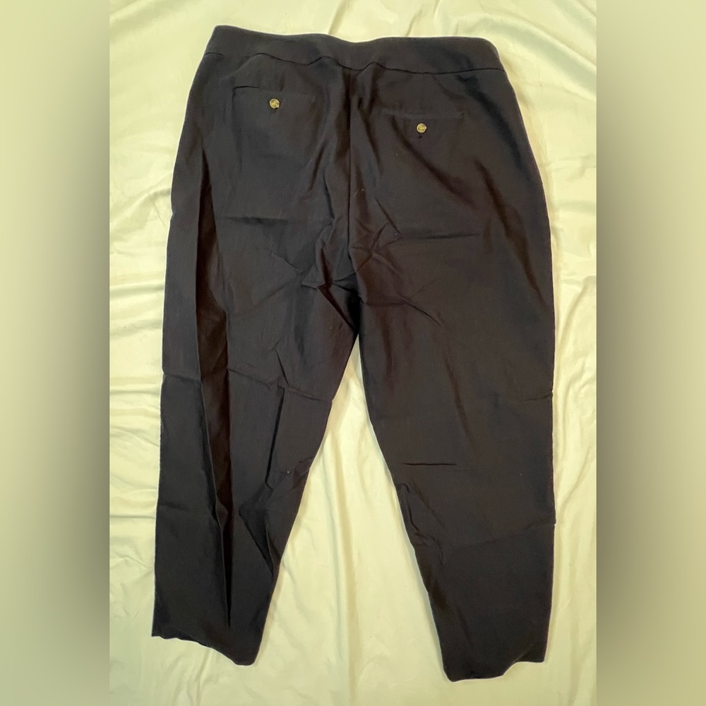 Eloquii Navy Ankle Pants - Picture 3 of 7